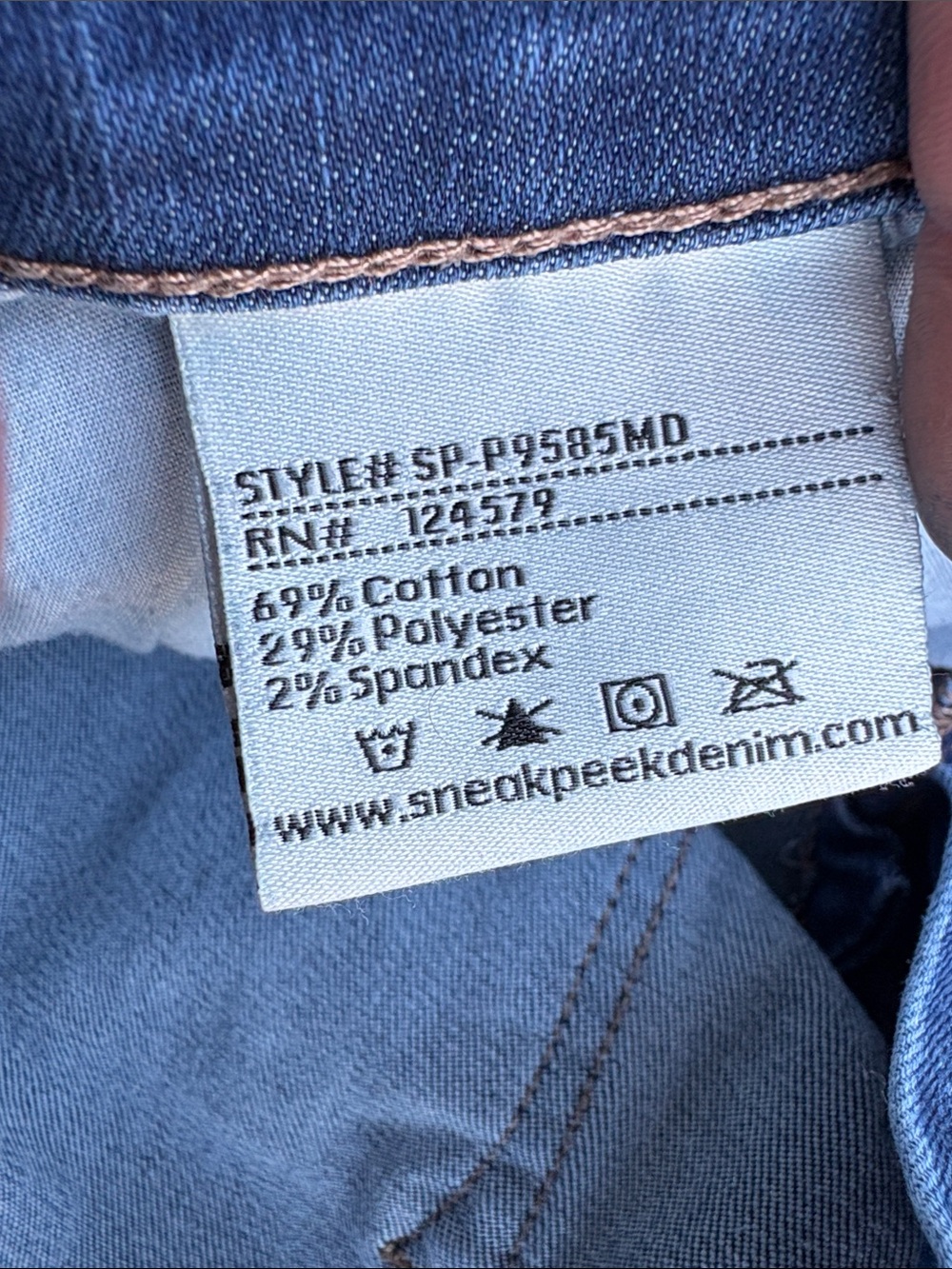 Sneak Peek Indigo Skinny Stretch Jeans - Picture 4 of 7